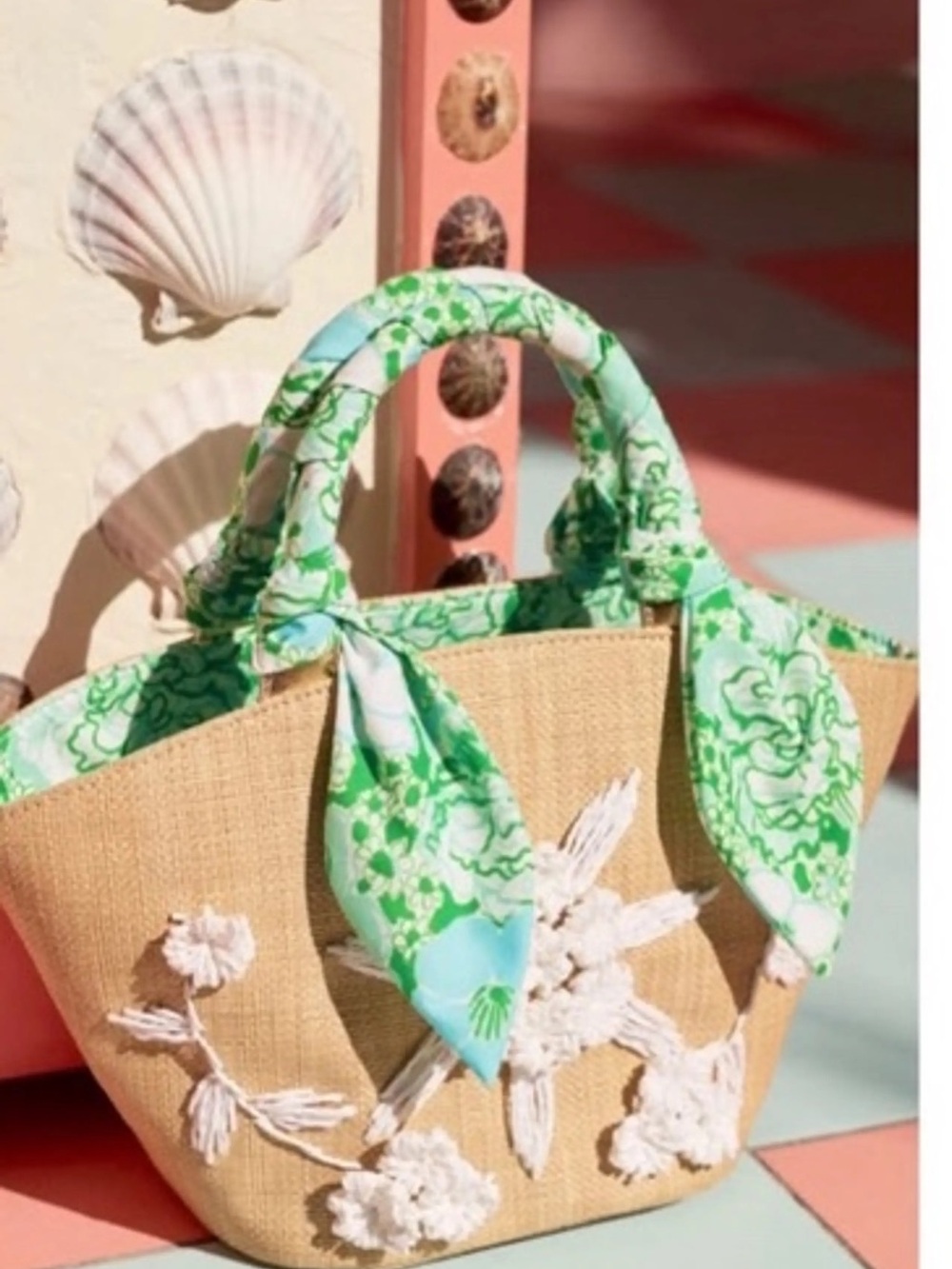 Lilly Pulitzer Burst of Joy Straw Purse